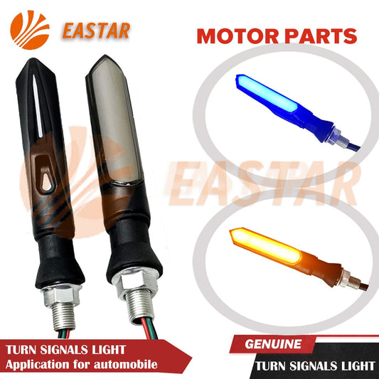 12V Blue/Yellow LED Turn Signals - 2/4-Light Options