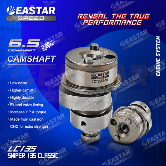 Reground Camshaft for LC135 Classic / Sniper 135 - 6.5mm
