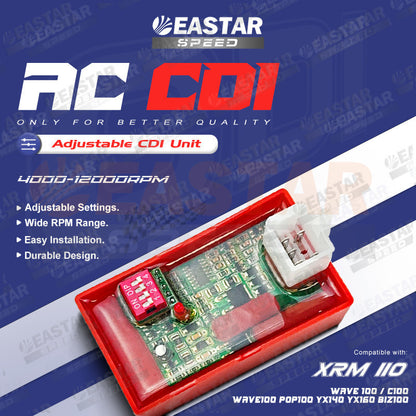5 Pins Adjustable CDI Unit Racing for Wave/XRM/C100 | EastarSpeed