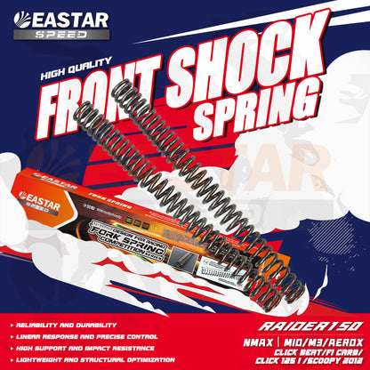 TENTION 40% RACING FRONT SHOCK SPRING MIO/M3/AEROX，CLICK for NMAX/Aerox/Mio | EastarSpeed