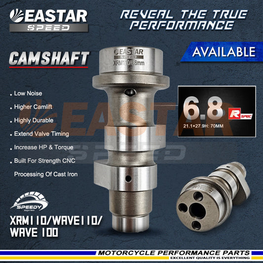 6.8mm Reground Camshaft for XRM110 / Wave 100/110