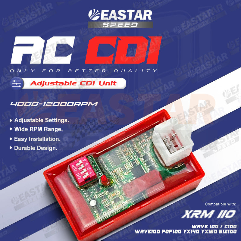 5 Pins Adjustable CDI Unit Racing for Wave/XRM/C100 | EastarSpeed