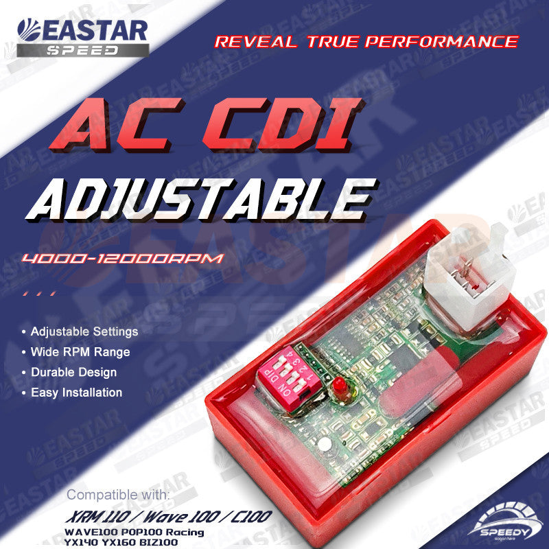 5 Pins Adjustable CDI Unit Racing for Wave/XRM/C100 | EastarSpeed