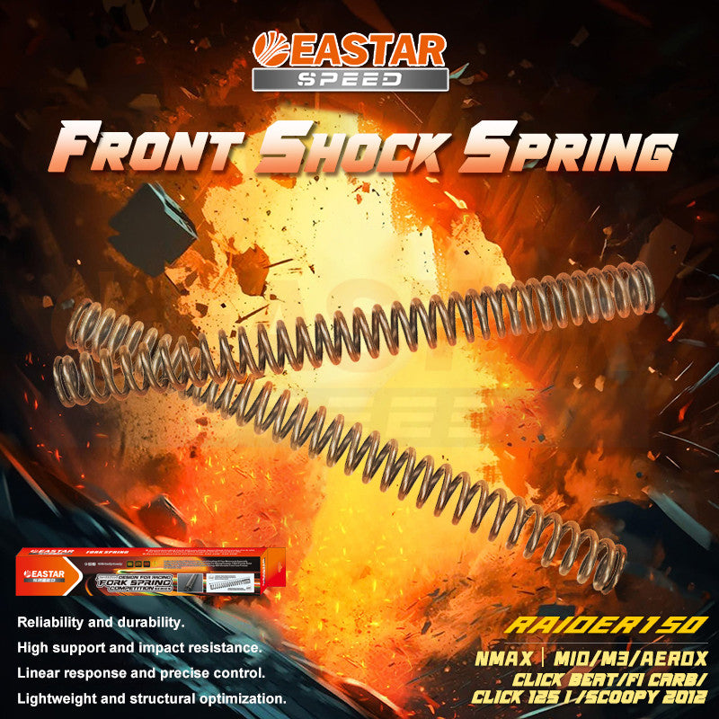 TENTION 40% RACING FRONT SHOCK SPRING MIO/M3/AEROX，CLICK for NMAX/Aerox/Mio | EastarSpeed