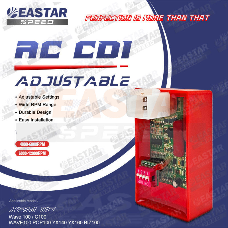 5 Pins Adjustable CDI Unit Racing for Wave/XRM/C100 | EastarSpeed