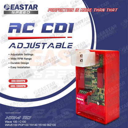 5 Pins Adjustable CDI Unit Racing for Wave/XRM/C100 | EastarSpeed