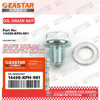 Oil Drain Nut & Drain Plug for Click/Wave/Scoopy | EastarSpeed