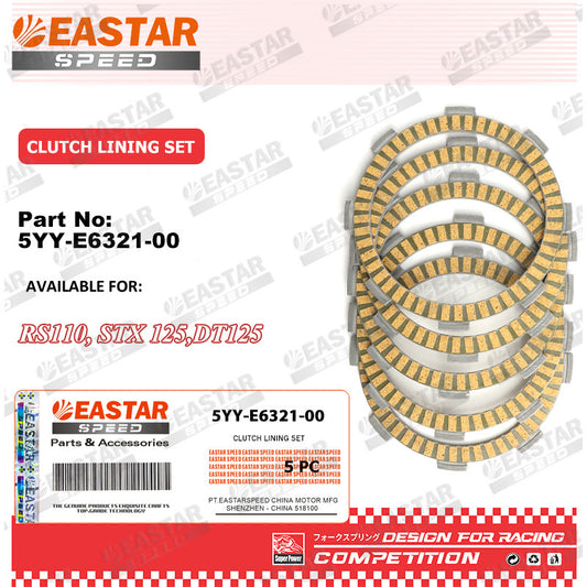 Clutch Friction Plates for RS110 / STX125 / DT125 - 5 pcs
