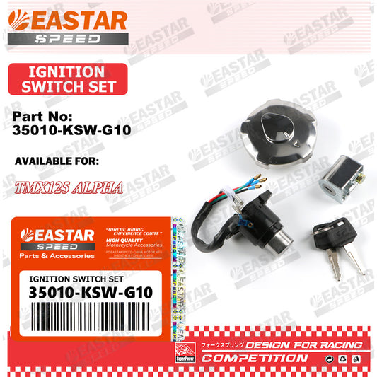 Ignition Key Set with Fuel Tank Cap for TMX125 Alpha