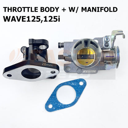 28/30mm Throttle Body & Intake Joint for Wave 125i - Options