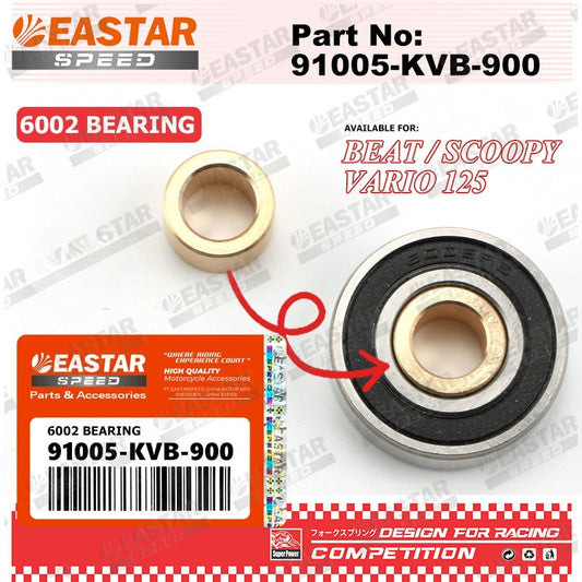 CVT Bearing & Brass Bushing for Beat / Scoopy / Vario - 6002, Options