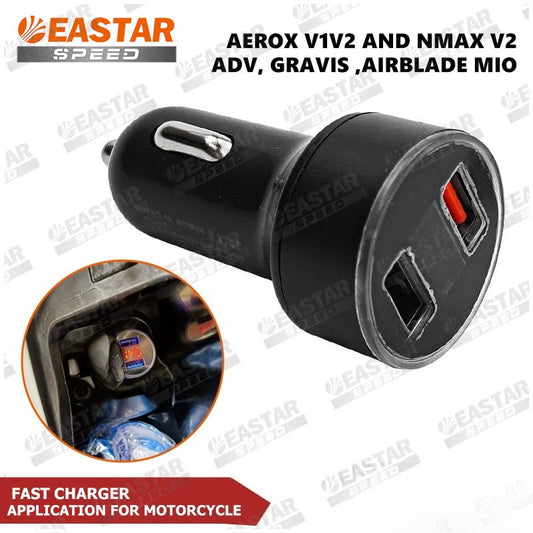 12V Phone Charger for Aerox V1/V2 / NMAX V2 / ADV / Gravis
