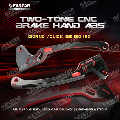 Two-Tone CNC Brake Hand ABS/CBS GIORNO /CLICK 125 150 160 for Click/Giorno | EastarSpeed