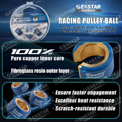 Copper Pulley Rollers for NMAX / Aerox / Click / PCX - Model & Weight Options