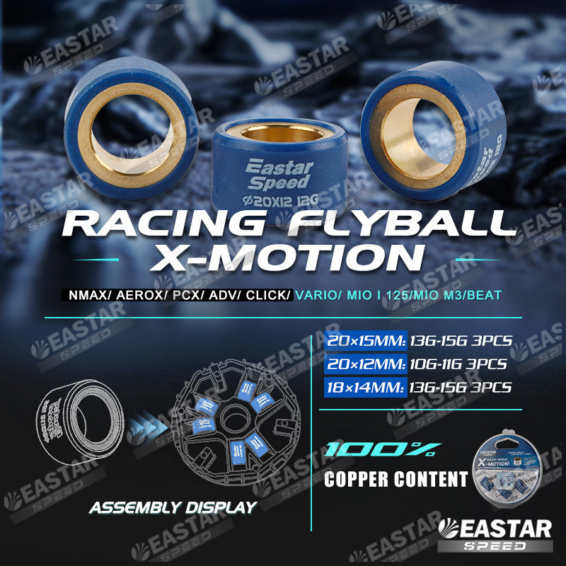 Copper Pulley Rollers for NMAX / Aerox / Click / PCX - Model & Weight Options