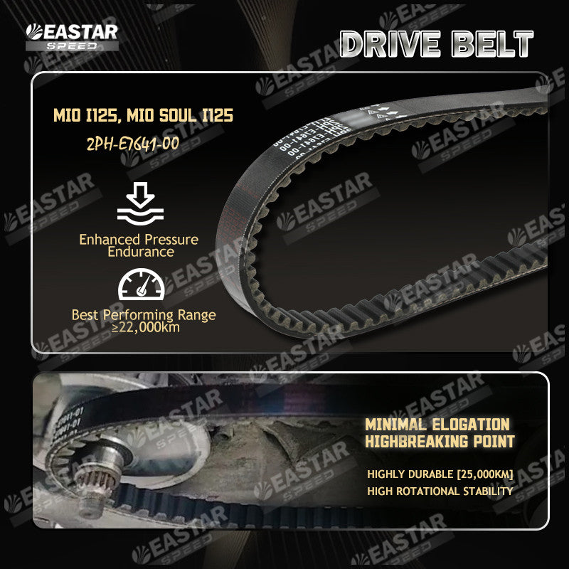 DRIVE BELT 2PH MIO I125, MIO SOUL I125 2PH-E7641-00 for Mio | EastarSpeed