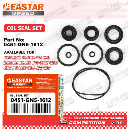 Engine Oil Seal Set for Wave 100 / EX5 Dream / C70 / C90