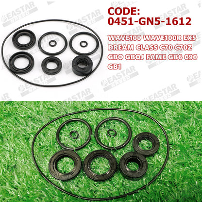 Engine Oil Seal Set for Wave 100 / EX5 Dream / C70 / C90