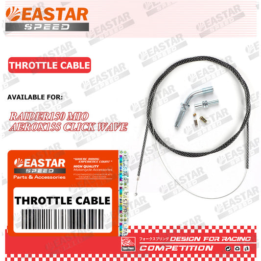 Carbon-Look Throttle Cable - 75/100/190/220 cm Options