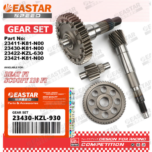 Transmission Gear Set for Beat FI V1-V3 / Scoopy 110 FI - Options