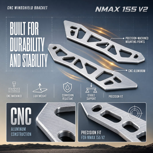 CNC Aluminum Windshield Bracket for NMAX 155 V2