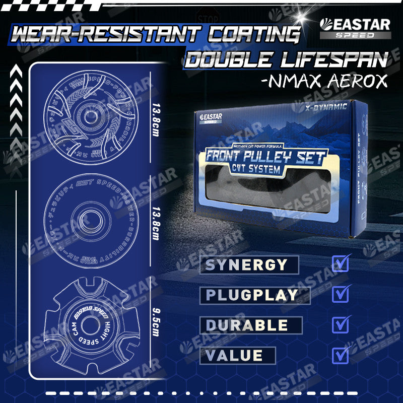 RACING PULLEY SET CVT SLSTEM for NMAX/Aerox | EastarSpeed