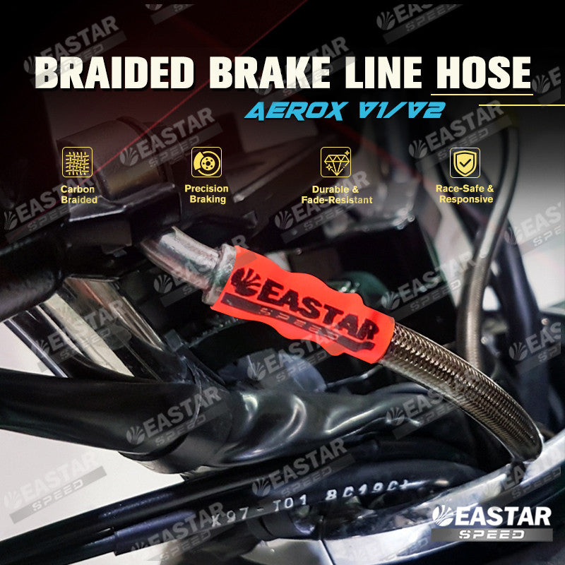 Braided Brake Line Hose Aerox V1/V2 ABS for Aerox | EastarSpeed