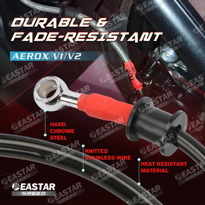 Braided Brake Line Hose Aerox V1/V2 ABS for Aerox | EastarSpeed